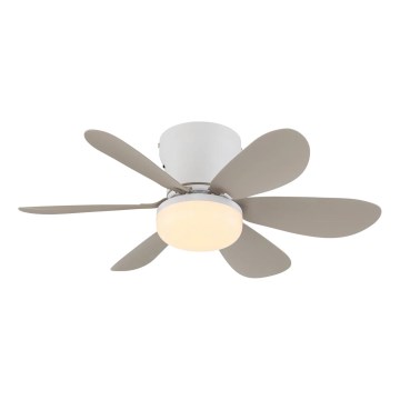 Globo - LED-dimmbarer Deckenventilator LED/5W/230V 2700-6500K beige + Fernbedienung
