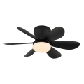 Globo - LED-dimmbarer Deckenventilator LED/5W/230V 2700-6500K schwarz + Fernbedienung