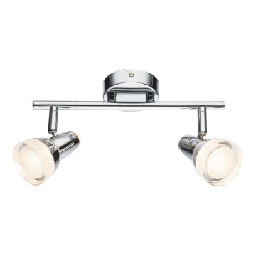 Globo - LED Einbauleuchte 2xLED/4W/230V glänzender Chrom