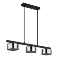 Globo - LED-Hängeleuchte 3xGX53/6W/230V rauchig/schwarz