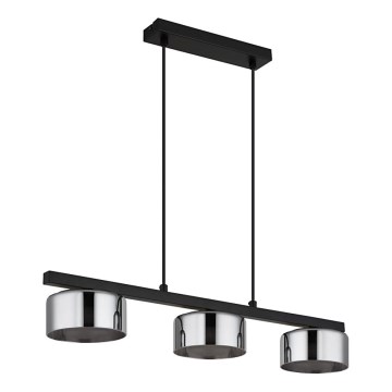 Globo - LED-Hängeleuchte 3xGX53/6W/230V rauchig/schwarz