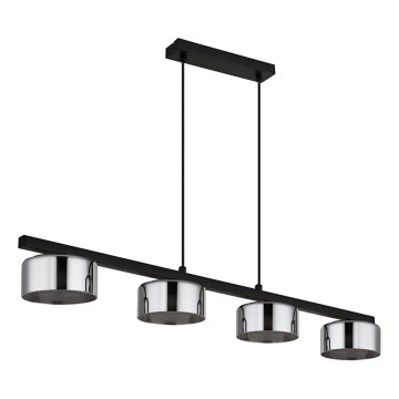 Globo - LED-Hängeleuchte 4xGX53/6W/230V rauchig/schwarz