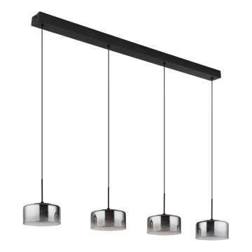 Globo - LED-Hängeleuchte an Kabel LED/24W/230V schwarz/rauchfarben