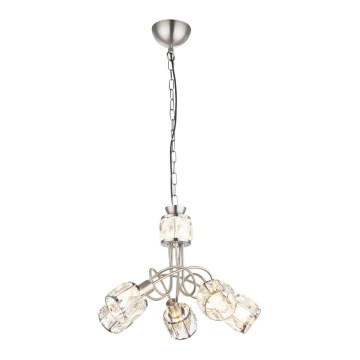 Globo - LED-Kronleuchter an Kette 5xE14/40W/230V + LED/5W