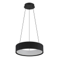 Globo - LED-Pendelleuchte an Stahlseil LED/45W/230V 2700/4000/6000K Ø 46 cm schwarz
