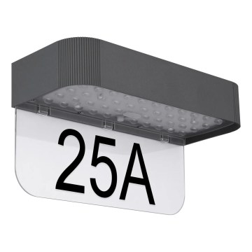 Globo - LED-Solar-Hausnummer LED/6W/3,7V IP54 1800 mAh