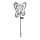 Globo - LED-Solarleuchte LED/3V IP44 300 mAh silberner Schmetterling