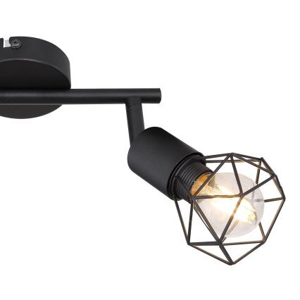 Globo - LED Einbauleuchte 2xE14/6W/230V schwarz