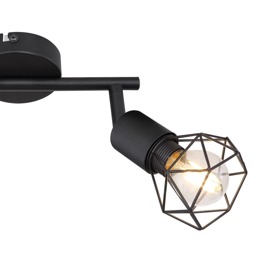 Globo - LED Einbauleuchte 2xE14/6W/230V schwarz