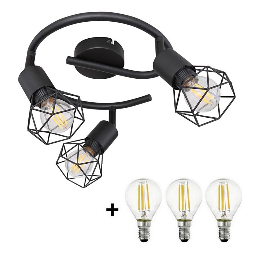Globo - LED-Strahler 3xE14/6W/230V schwarz