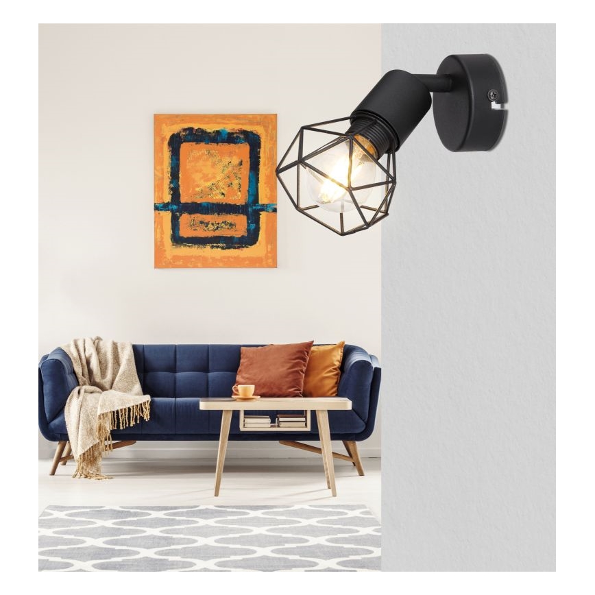 Globo - LED Wandleuchte Spot 1xE14/6W/230V Schwarz