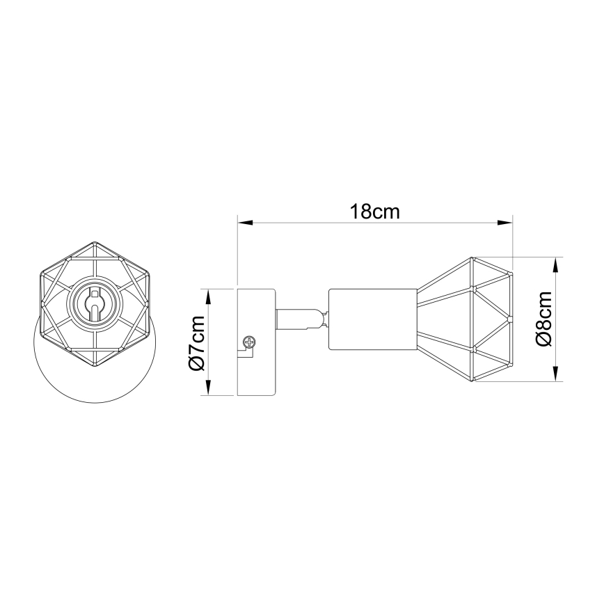 Globo - LED-Wandstrahler 1xE14/6W/230V schwarz