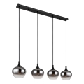 Globo - Pendelleuchte an Kabel 4xE27/40W/230V schwarz
