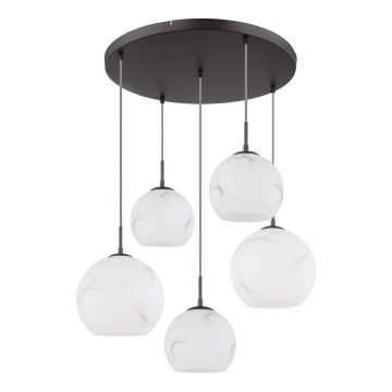 Globo - Pendelleuchte an Kabel, 5xE27/60W/230V, Ø 75 cm