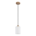 Globo - Pendelleuchte mit Kabel 1xE27/60W/230V Eiche/Weiß
