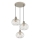 Globo - Pendelleuchte mit Kabel 3xE27/40W/230V beige