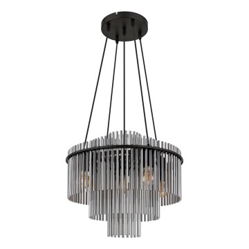 Globo - Pendelleuchte mit Kabelabhängung 5xE27/60W/230V schwarz