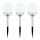 Globo - SET 3x LED-Solarleuchte LED/0,06W/3V 4000K d 10 cm IP44