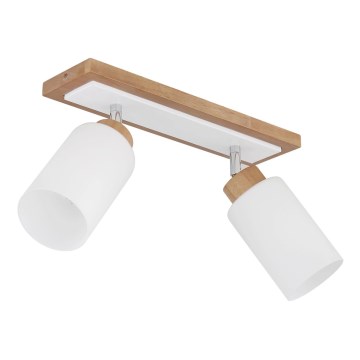Globo - Spotleuchte 2xE27/60W/230V Eiche/Weiß