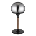 Globo - Tischleuchte 1xE27/40W/230V schwarz/braun