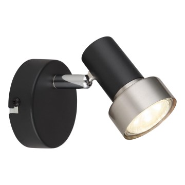 Globo - Wandstrahler 1xGU10/25W/230V schwarz/silbern