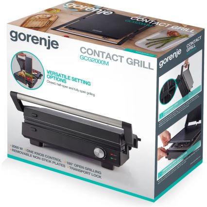 GORENJE GCG2000M - Kontaktgrill 1800 W/230 V schwarz