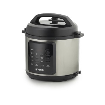 GORENJE GMC6SBK - Multifunktionaler elektrischer Kochtopf 6 l, 8-in-1, 1000 W/230 V, Edelstahl