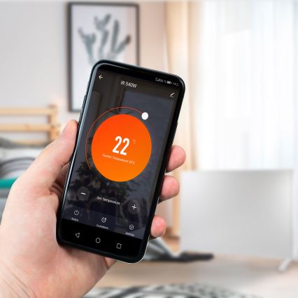 GORENJE IR540W - Smartes elektrisches Infrarot-Heizpaneel 540W mit Timer und WLAN, schwarz