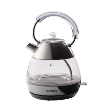 GORENJE K17GPD - Elektrischer Wasserkocher 1,7 l, 2200 W / 230 V, Glas/Edelstahl