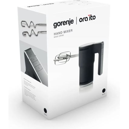 GORENJE M400ORAB - Handmixer 400W/230V schwarz/Edelstahl