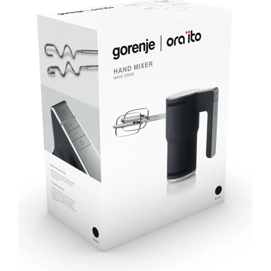 GORENJE M400ORAB - Handmixer 400W/230V schwarz/Edelstahl