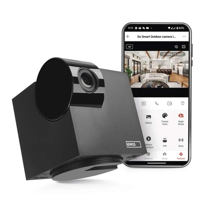 Intelligente drehbare Innenkamera mit Bewegungssensor GoSmart 5V Wi-Fi Tuya schwarz