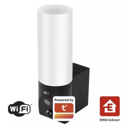 LED Smart Außenkamera mit Licht GoSmart LED/12W/230V 3200K IP65 Wi-Fi Tuya Schwarz