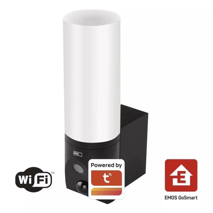 LED Smart Außenkamera mit Licht GoSmart LED/12W/230V 3200K IP65 Wi-Fi Tuya Schwarz
