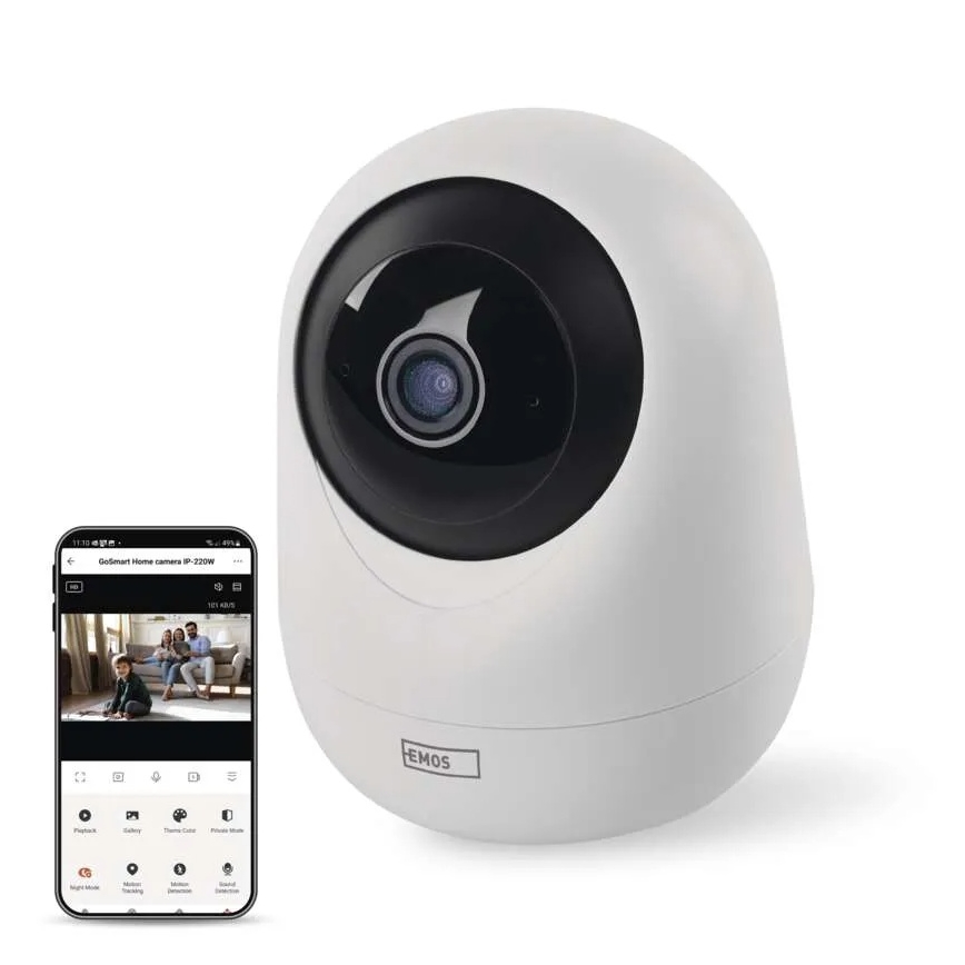 Intelligente Innen-Drehkamera mit Bewegungssensor GoSmart 5V Wi-Fi Tuya Weiß