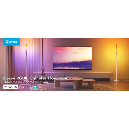Govee - Dimmbare LED-Stehleuchte CYLINDER SMART RGBICWW 2200-6500K