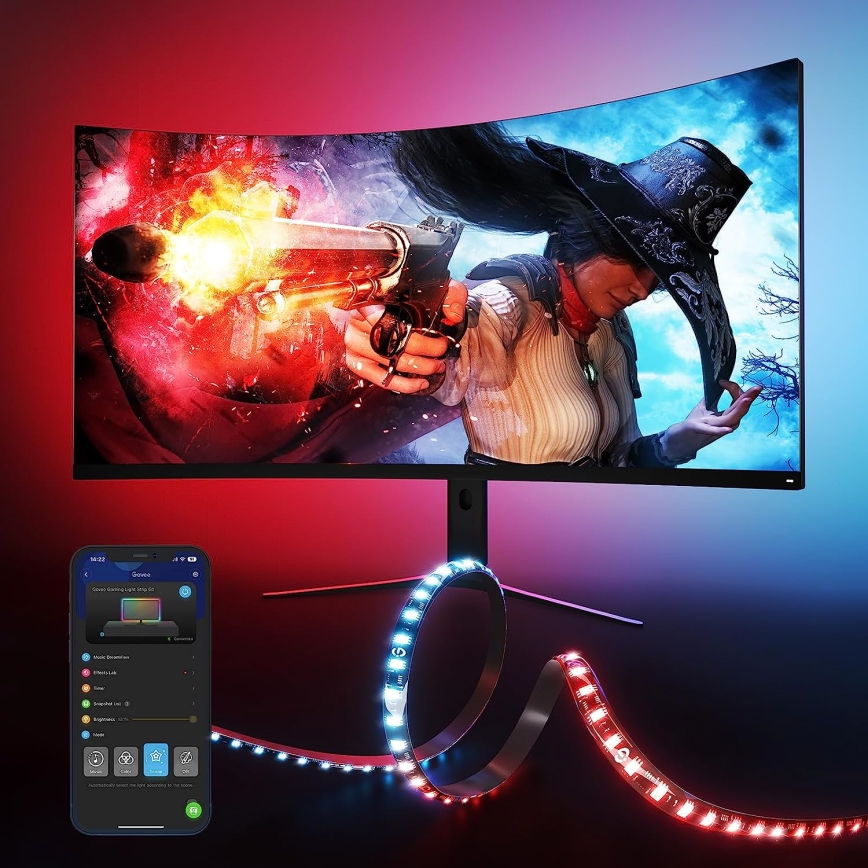 Govee - Dreamview G1 Smart LED RGBIC Monitorbeleuchtung 27-34" Wi-Fi