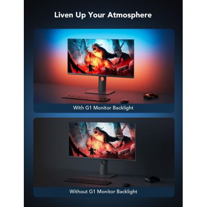 Govee - Dreamview G1 Smart LED RGBIC Monitorbeleuchtung 27-34" Wi-Fi