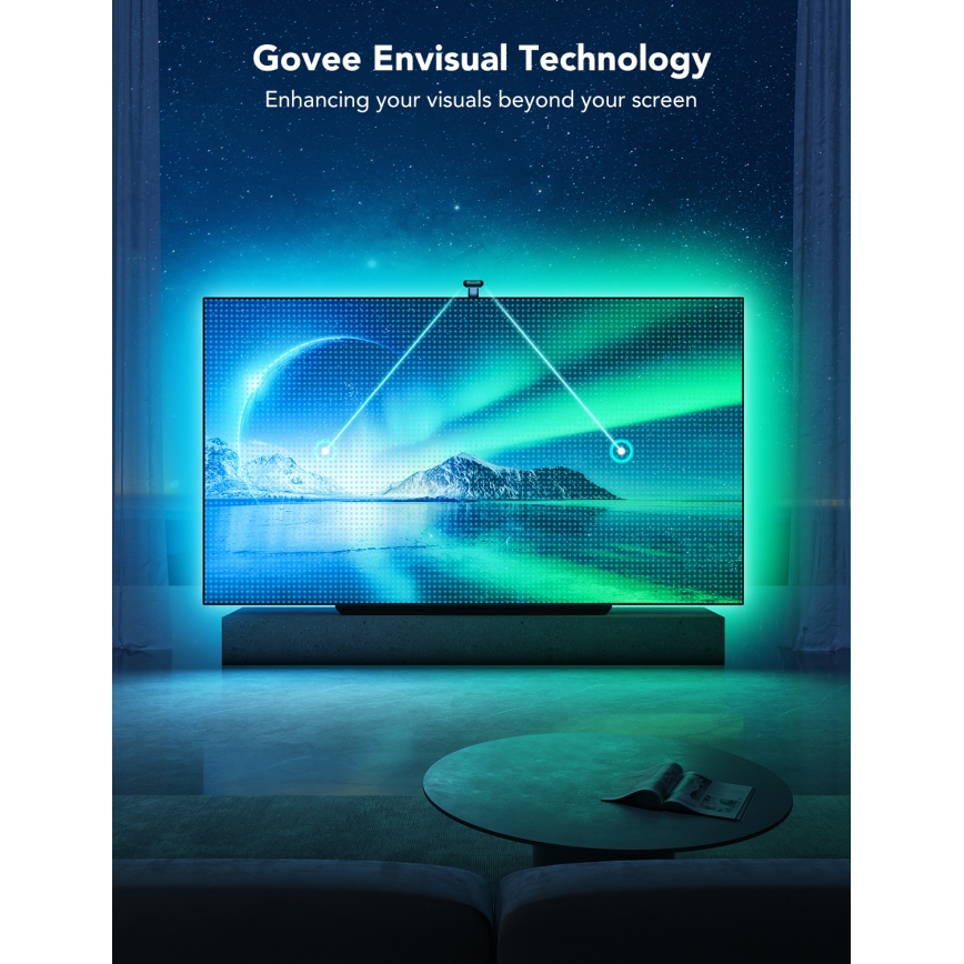 Govee - DreamView T2 DUAL TV 75-85 SMART LED Hintergrundbeleuchtung RGBIC Wi-Fi + Fernbedienung