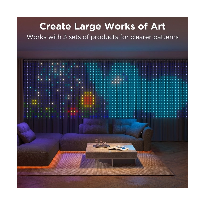 Govee - LED RGB Dimmbare Deko-Lichterkette für den Outdoor-Bereich LED/15W/230V IP65 Wi-Fi