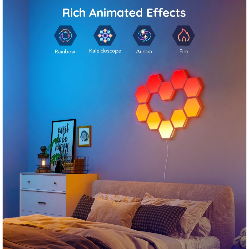 Govee - Erweiterungsset 2x LED RGB Dimmbares Panel LED/7,2W/230V Wi-Fi