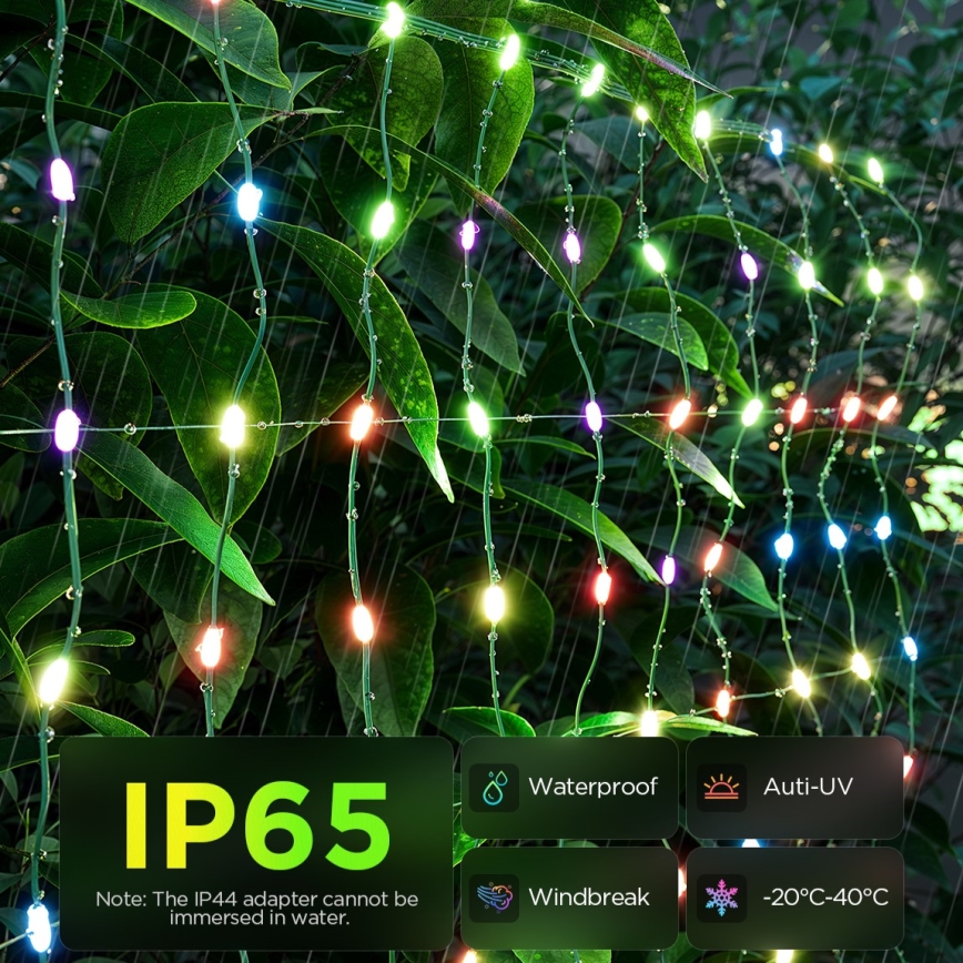 Govee - LED RGBIC Außen-Lichternetz 143x85cm Wi-Fi Matter IP65