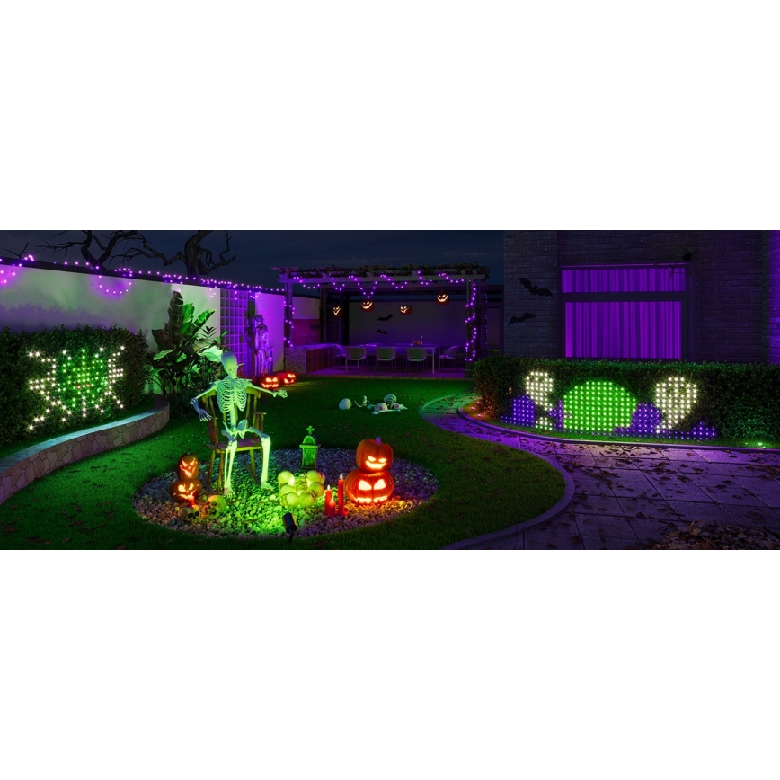 Govee - LED RGBIC Außen-Lichtnetz 143x85cm Wi-Fi Matter IP65