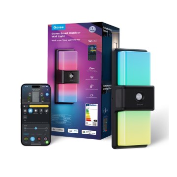 Govee - LED RGBIC dimmbare Außenwandleuchte mit Sensor MATTER LED/230V IP65 2700-6500K Wi-Fi