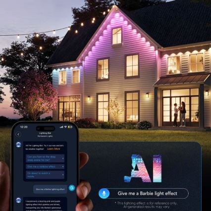 Govee - LED RGBIC-Lichterkette mit Downlights, 30 m, Wi-Fi, Matter, IP67