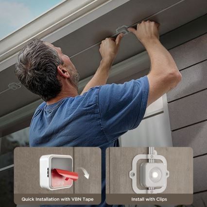 Govee - LED RGBIC-Lichterkette mit Downlights, 30 m, Wi-Fi, Matter, IP67