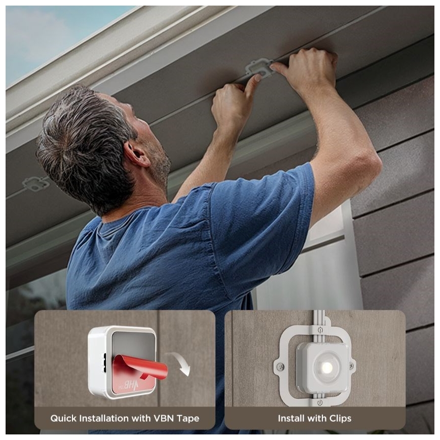 Govee - LED RGBIC-Lichterkette mit Downlights, 30 m, Wi-Fi, Matter, IP67