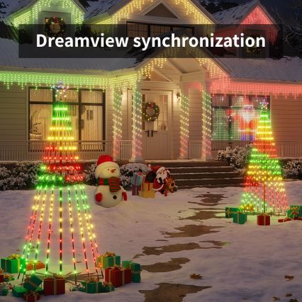 Govee - LED RGBIC Weihnachtsbaum mit Stern LED/15W/230V IP65 1,8m Matter Wi-Fi