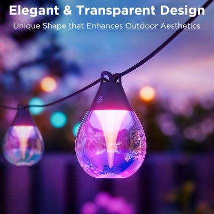 Govee - LED RGBICW Dimmbare Outdoor-Deko-Lichterkette LED/24W/230V IP67 2700-6500K Wi-Fi