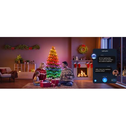Govee - LED RGBICW Outdoor-Weihnachtslichterkette 2700-6500K 20m Wi-Fi Matter IP66